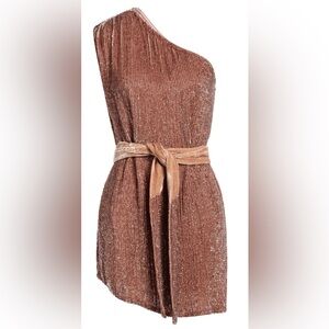 Retrofete One-Shoulder Bronze Women's
Sequin Dress